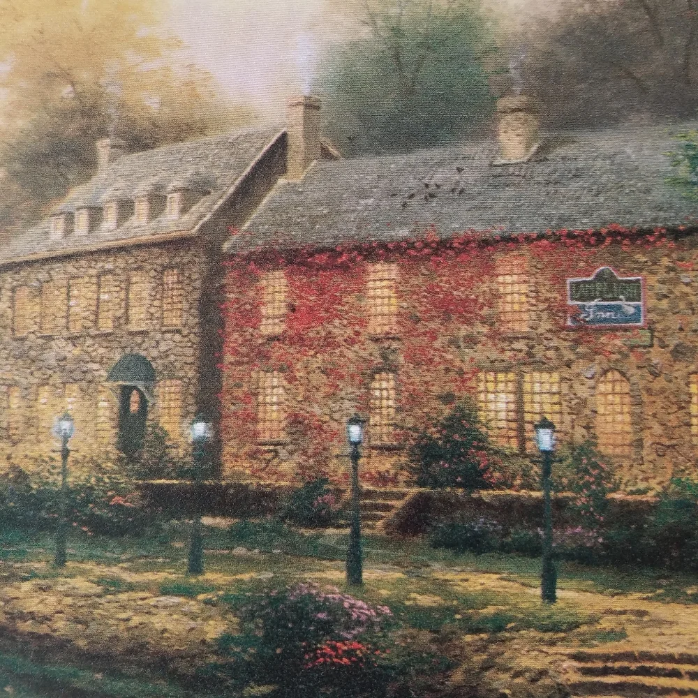 Wallpaper Border Thomas Kinkade Lamplight Inn